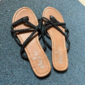 Rue21 Black Braided Sandals